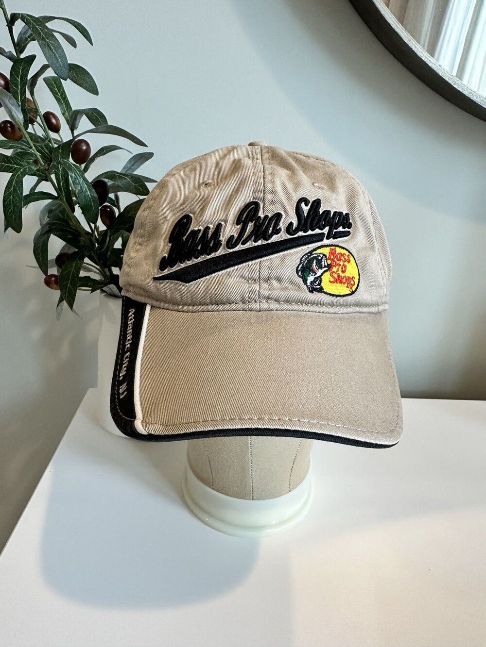 Bass Pro Shops Atlantic City NJ Dad Hat Tan Embroidered Gone Fishing Adjustable